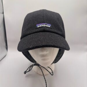 Patagonia Recycled Wool Poly Blend Ear Flap Sherpa Cap Size Large L Trapper Hunt
